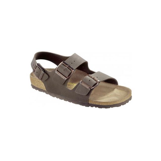 immagine di BIRKE19634501 - Birkenstock Milano Birko-Flor Nubuck mocca - sandali calzata normale